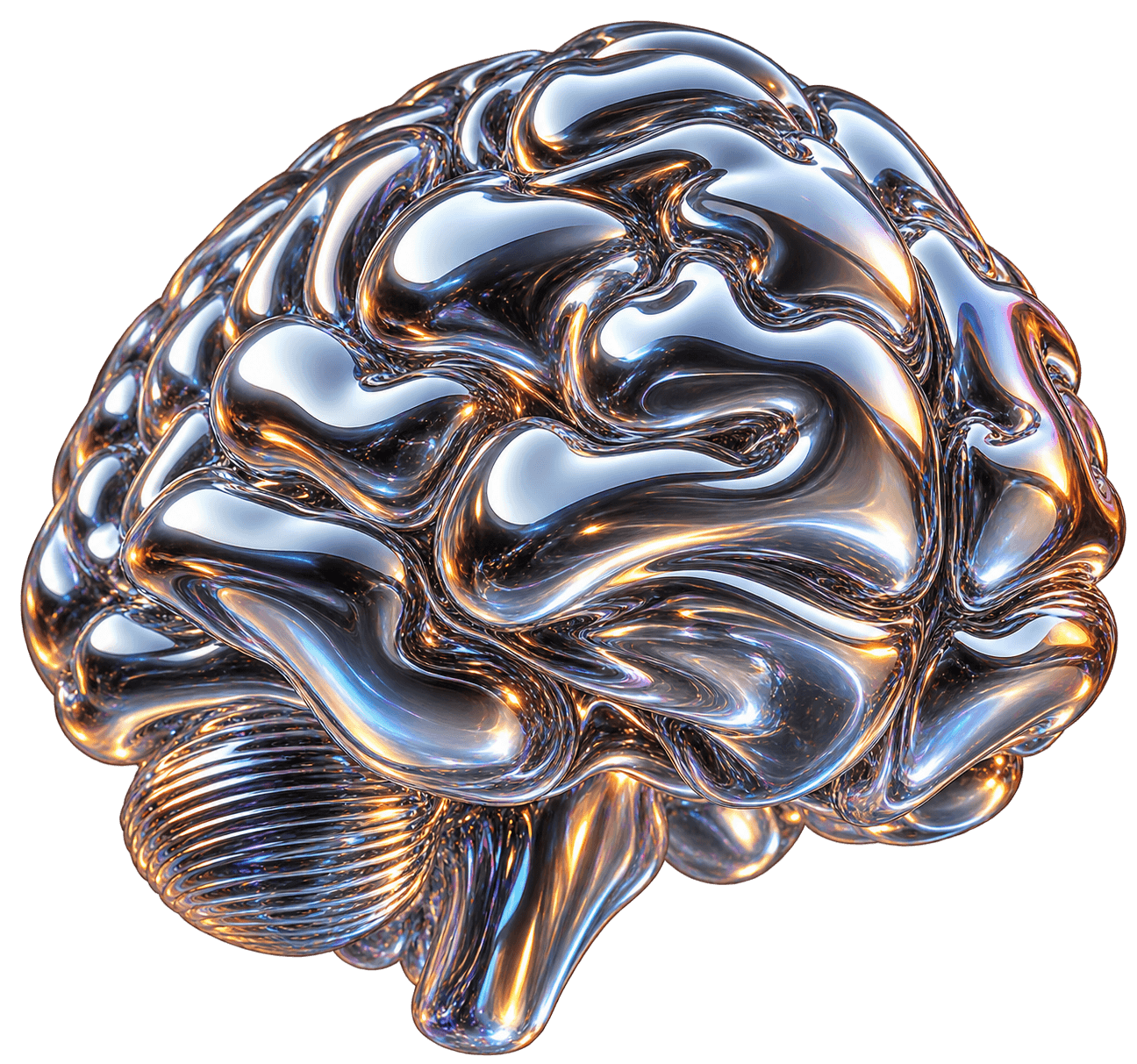 Металлическая иллюстрация мозга SYNAPSE